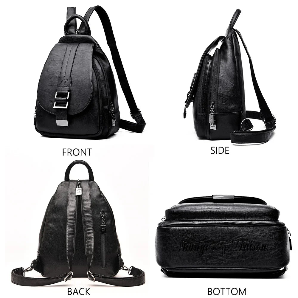 Retro Leather Women’s Backpack