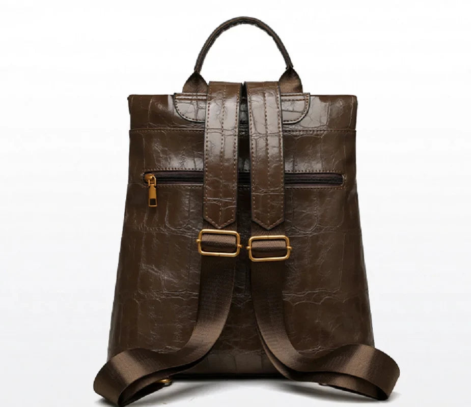 Women’s Leather Travel Backpack