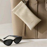 Pebbled Snap-Frame Glasses Pouch