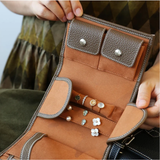 Leather Roll-Up Jewellery Organiser