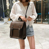 Vintage PU Leather Backpack