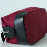 Leather-Nylon Travel Wash Bag