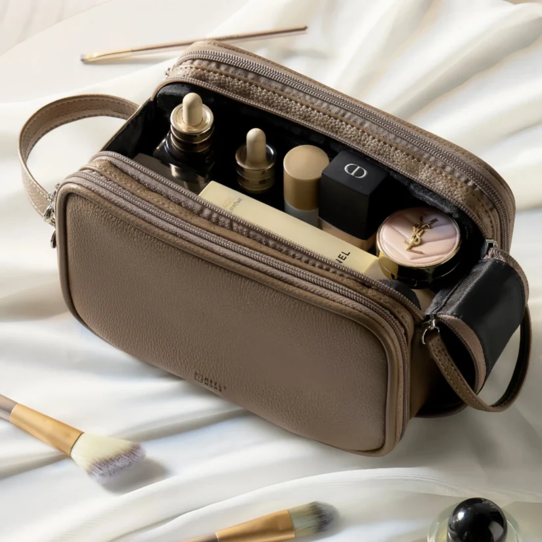 Dual-Zip Cosmetic Bag