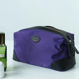 Leather-Nylon Travel Wash Bag
