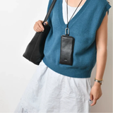 Soft Leather Zip Glasses Pouch