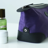 Leather-Nylon Travel Wash Bag
