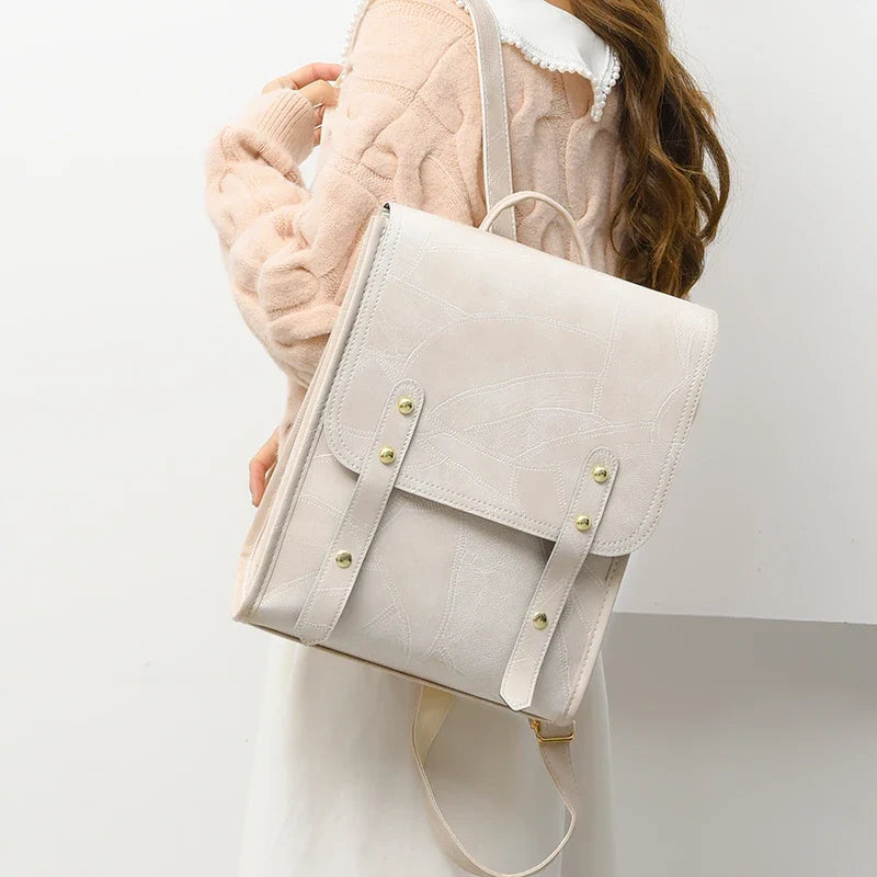 PU Leather Ladies Laptop Backpack