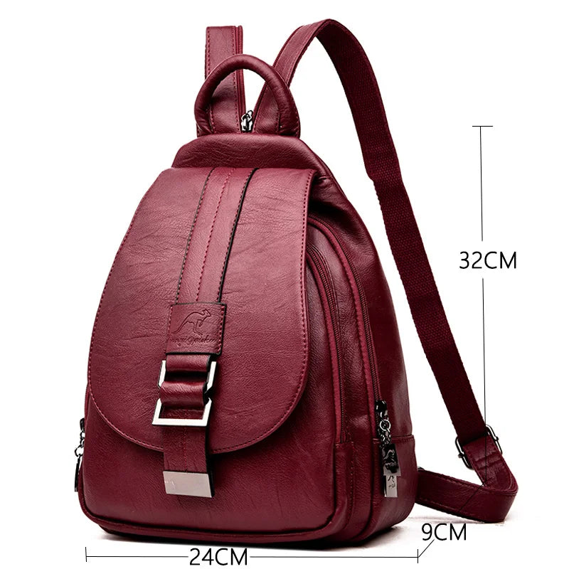 Retro Leather Women’s Backpack