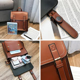 Vintage PU Leather Backpack
