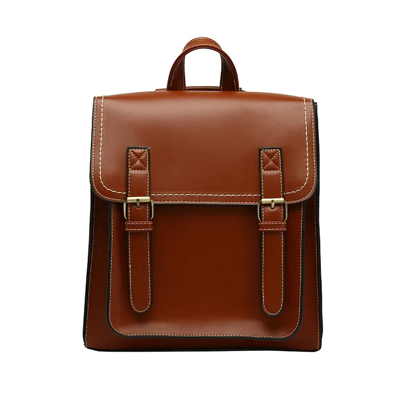 Vintage PU Leather Backpack